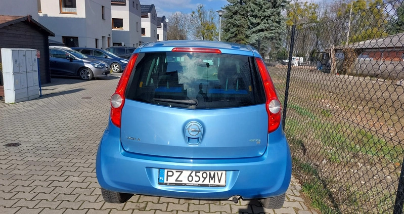 Opel Agila cena 9500 przebieg: 85952, rok produkcji 2008 z Luboń małe 92